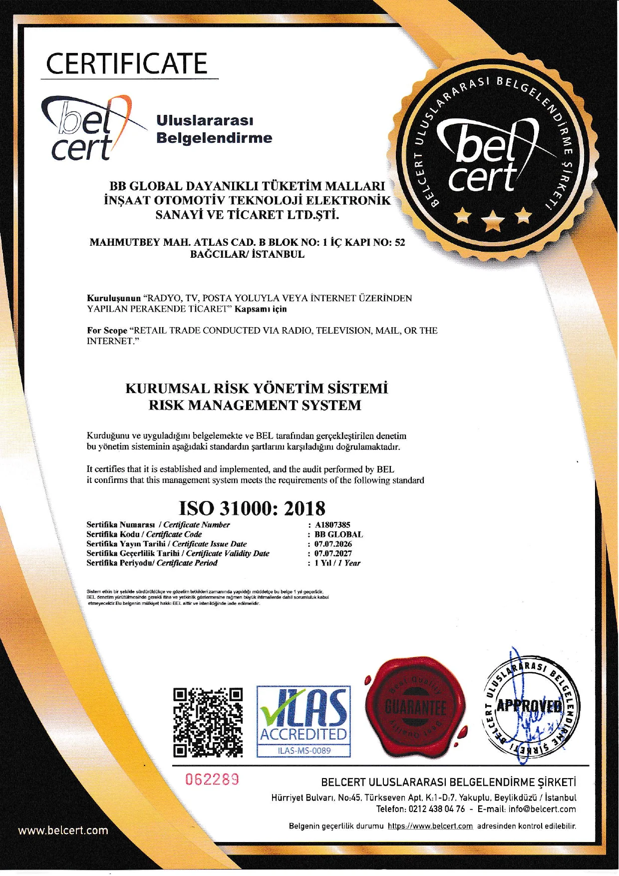 Blackbox.tr Sertifikası 0005
