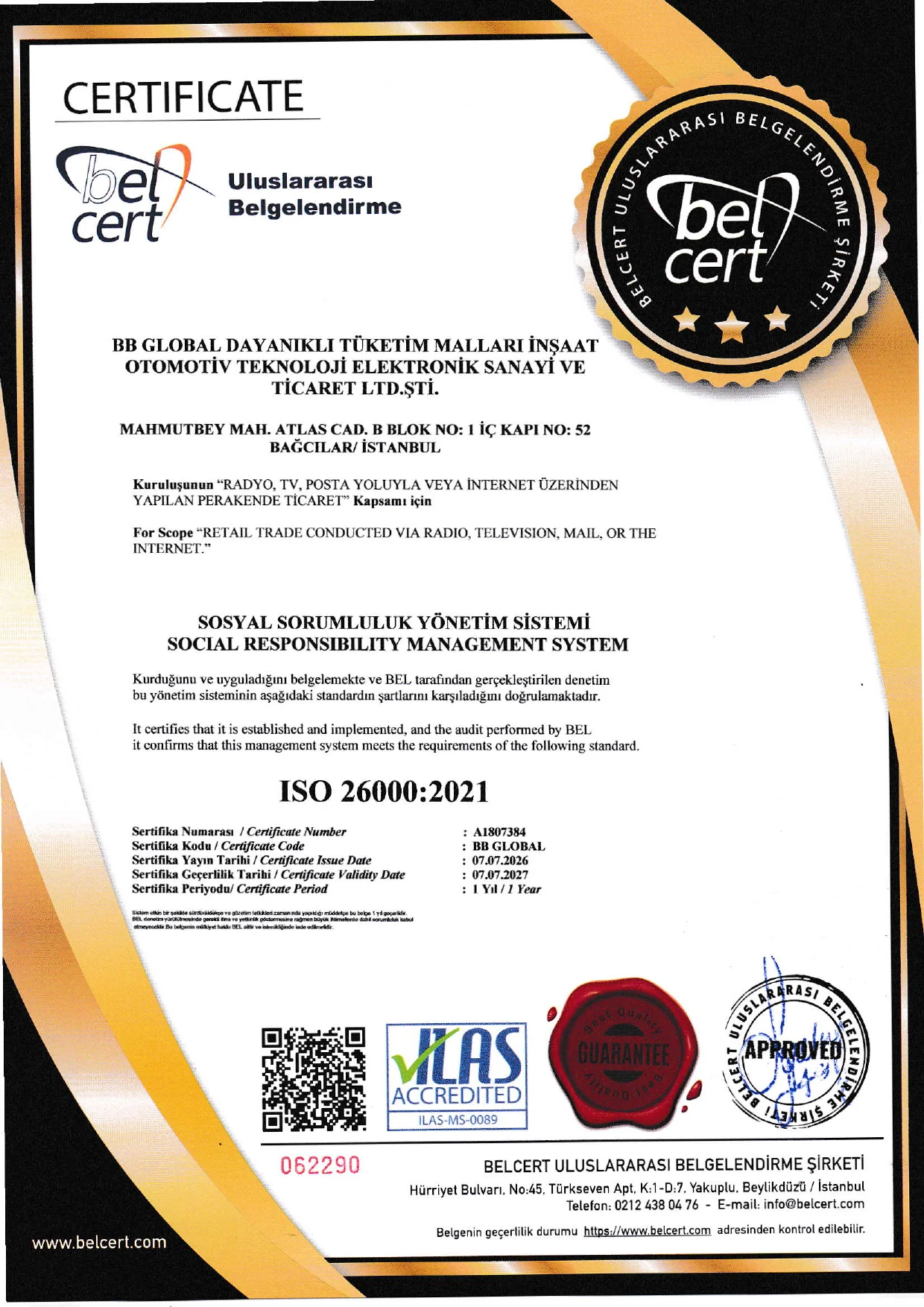 Blackbox.tr Sertifikası 0006