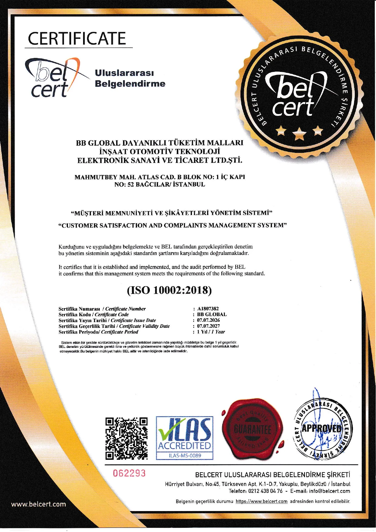 Blackbox.tr Sertifikası 0008