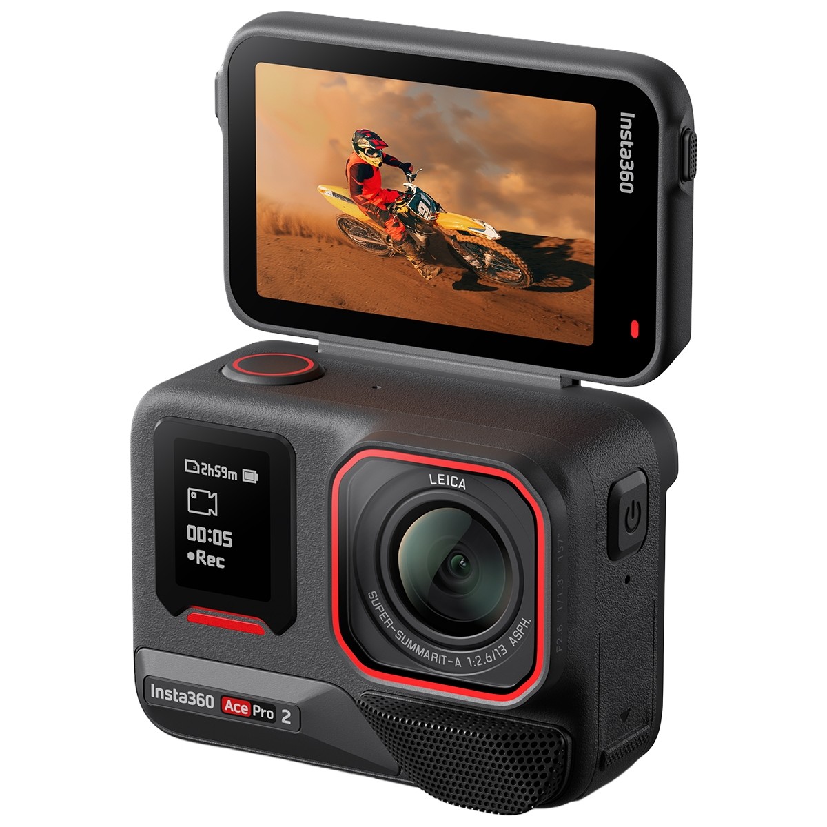 INSTA360 Ace Pro 2 Xplorer Bundle 8k Aksiyon Kamera Siyah Tek Batarya Deklanşör Düğmeli Tutma Aparatlı Set 2