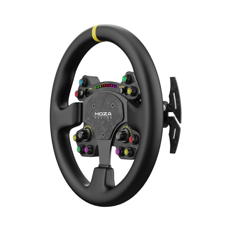 Moza Racing RS V2 Steering Wheel Yuvarlak Deri Versiyon Direksiyon Simiti 4