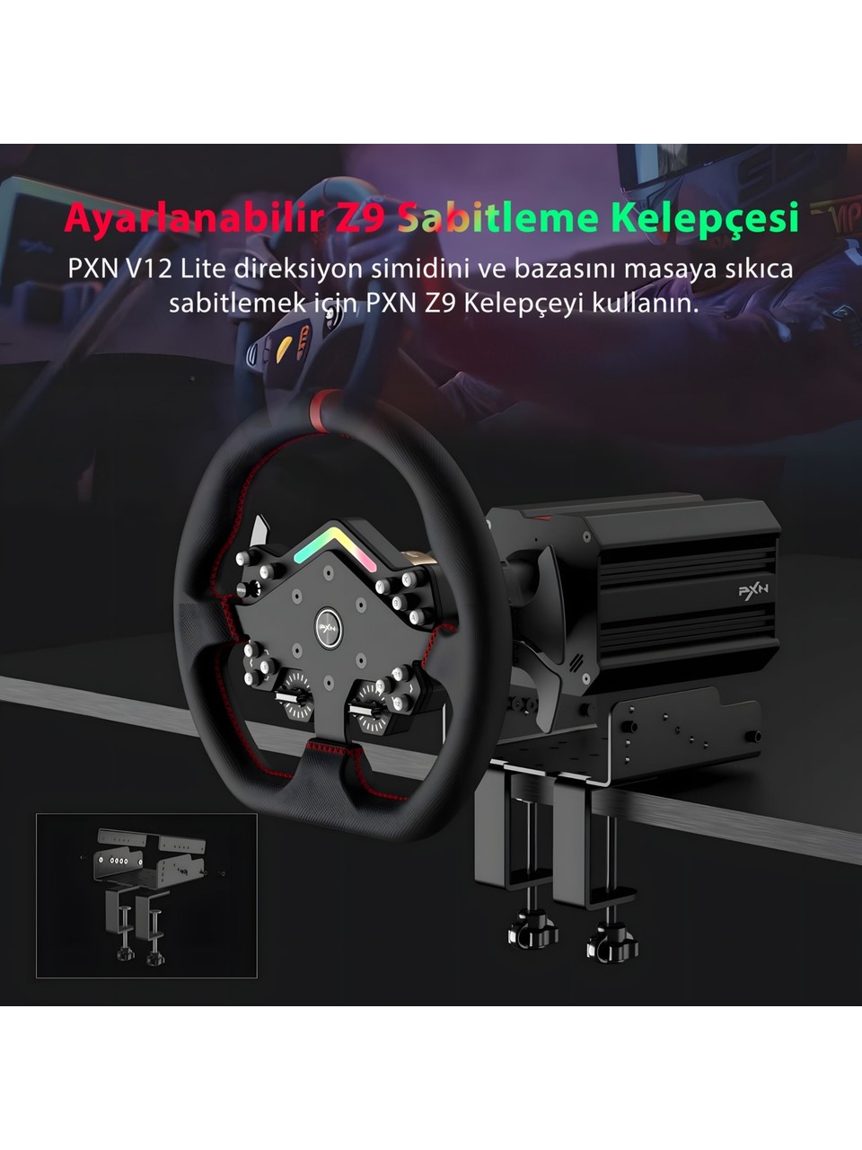 PXN V12 LİTE 6 N-M DİRECT DRİVE DİREKSİYON SETİ PC/PS/XBOX 4