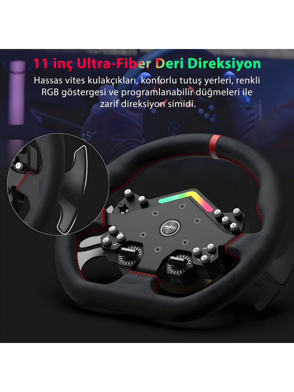 PXN V12 LİTE 6 N-M DİRECT DRİVE DİREKSİYON SETİ PC/PS/XBOX 5