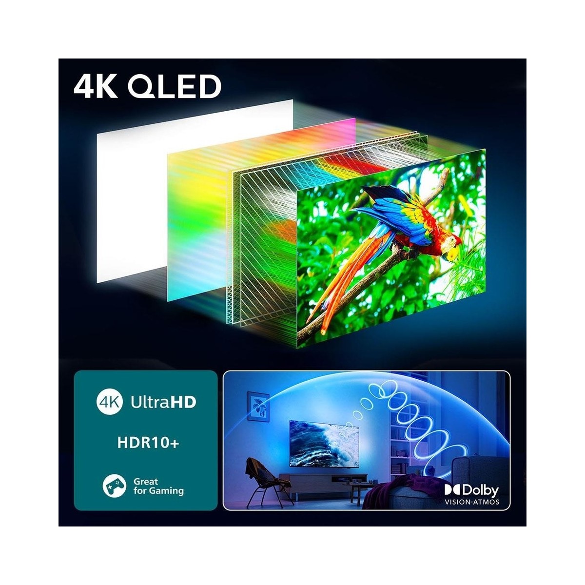 The One 55PUS9000 55" 140 Ekran Uydu Alıcılı 4K Ultra HD Smart Ambilight QLED TV 3