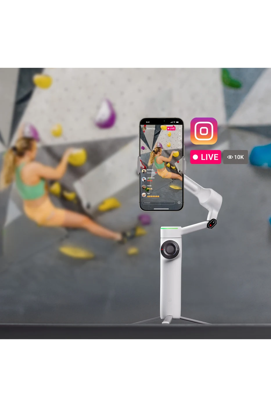 Insta360 Flow 2 Pro AI Takipçi Kiti Beyaz – 360° Takip, Find My, MagSafe, Sar... 8