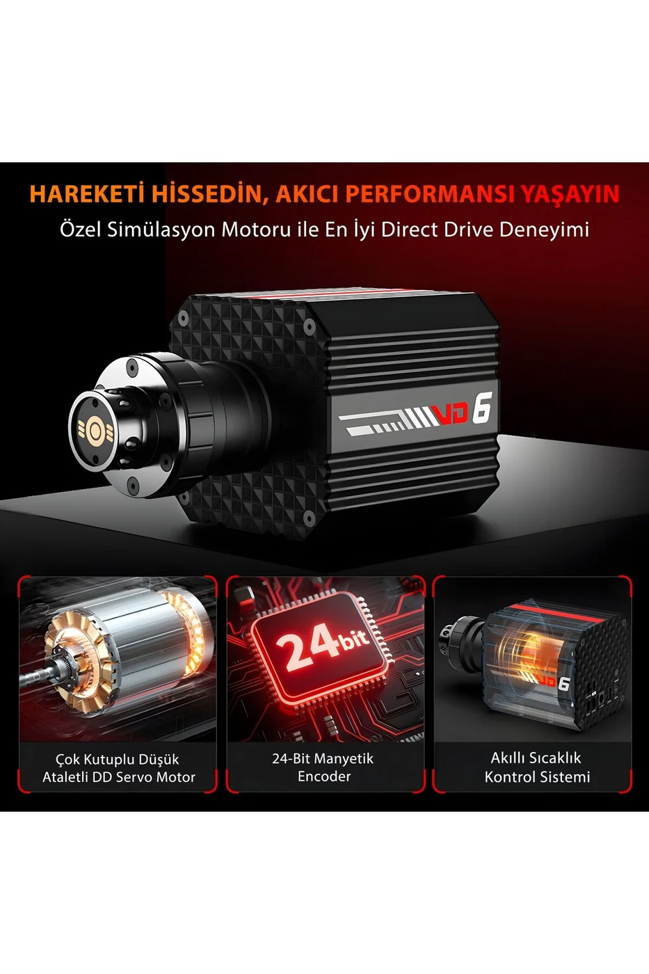 pxn VD6 Direct Drive Yarış Direksiyon Seti Bundle - 6Nm Servo Motor - PC ve L... 2